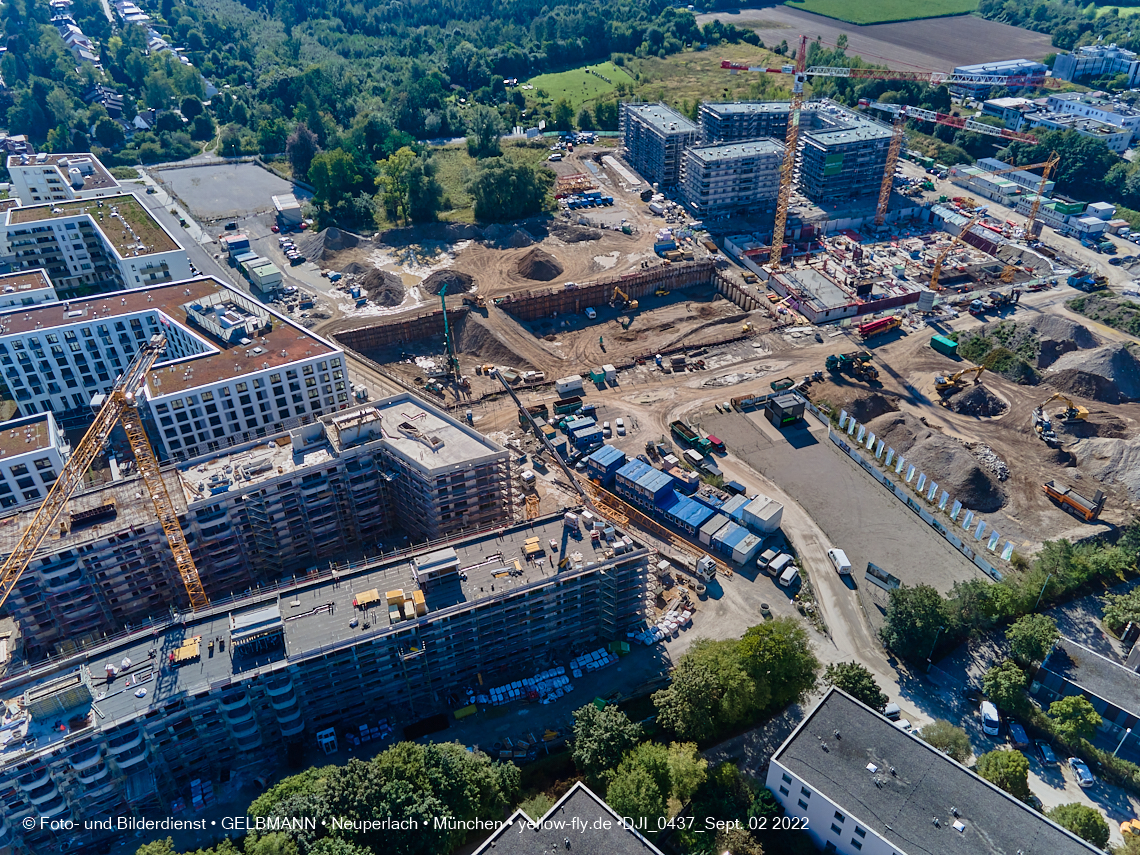 02.09.2022 - Baustelle Alexisquartier und Pandion Verde in Neuperlach